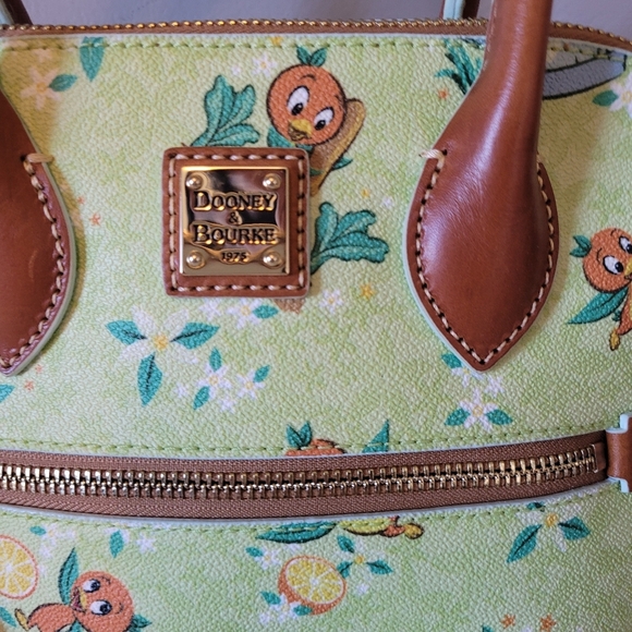 Dooney & Burke Disney Orange Bird Epcot Flower & Garden Festival Satchel, BNWOT - Picture 3 of 12